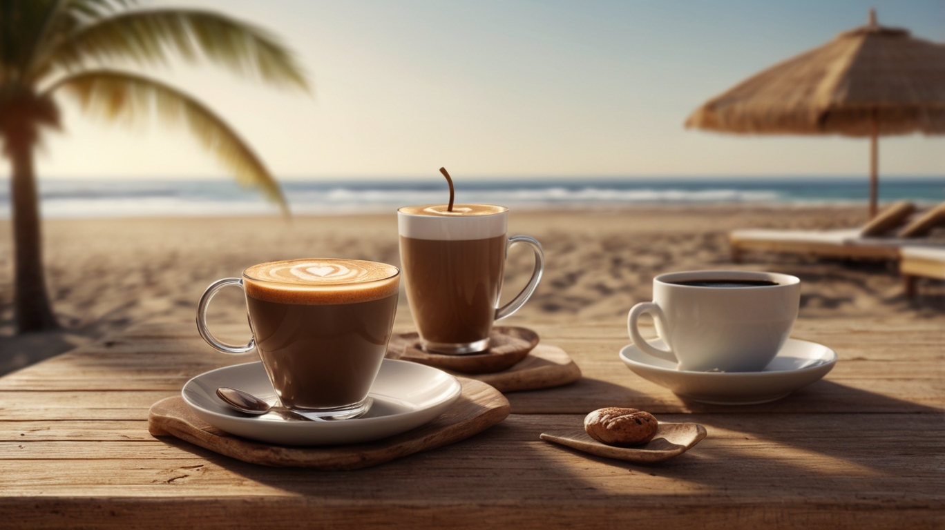 Kaffeespezialitäten und Kuchen